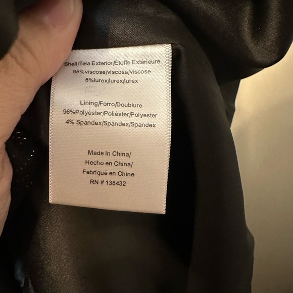 Modcloth NWT Golden Record‎ Party Wrap Dress Size Large Belted Black Gold - Picture 3 of 4